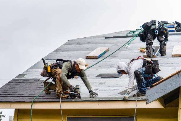 Professional Gutter Installation technician working in Warrington, PA